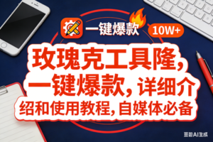 （17352期）玫瑰克隆神器，ai鲁大魔，自媒体必备工具，一键爆款神器，详细教程。
